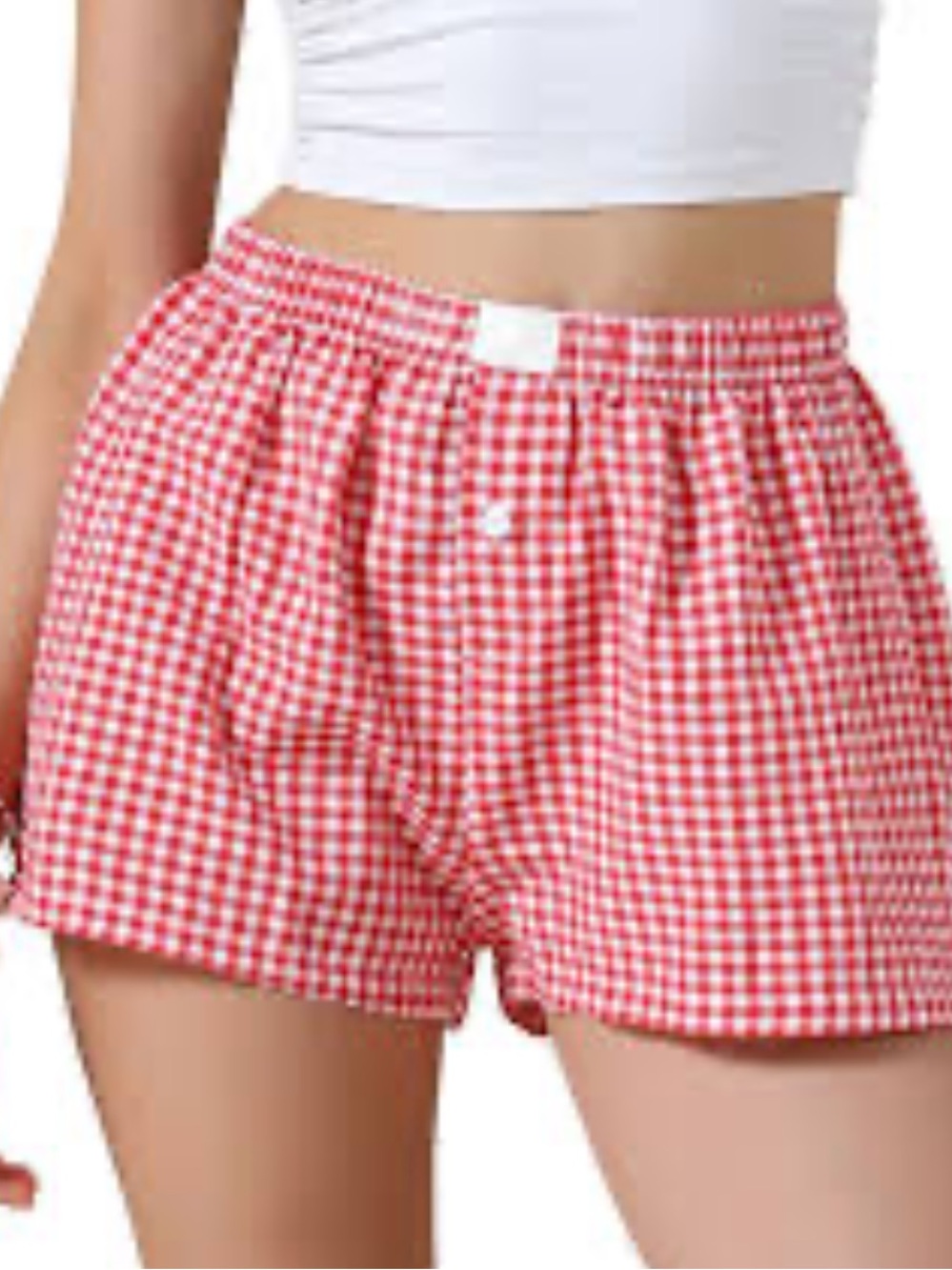 Red Gingham Women's Boxer Shorts x